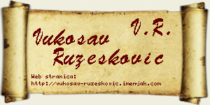 Vukosav Ružesković vizit kartica